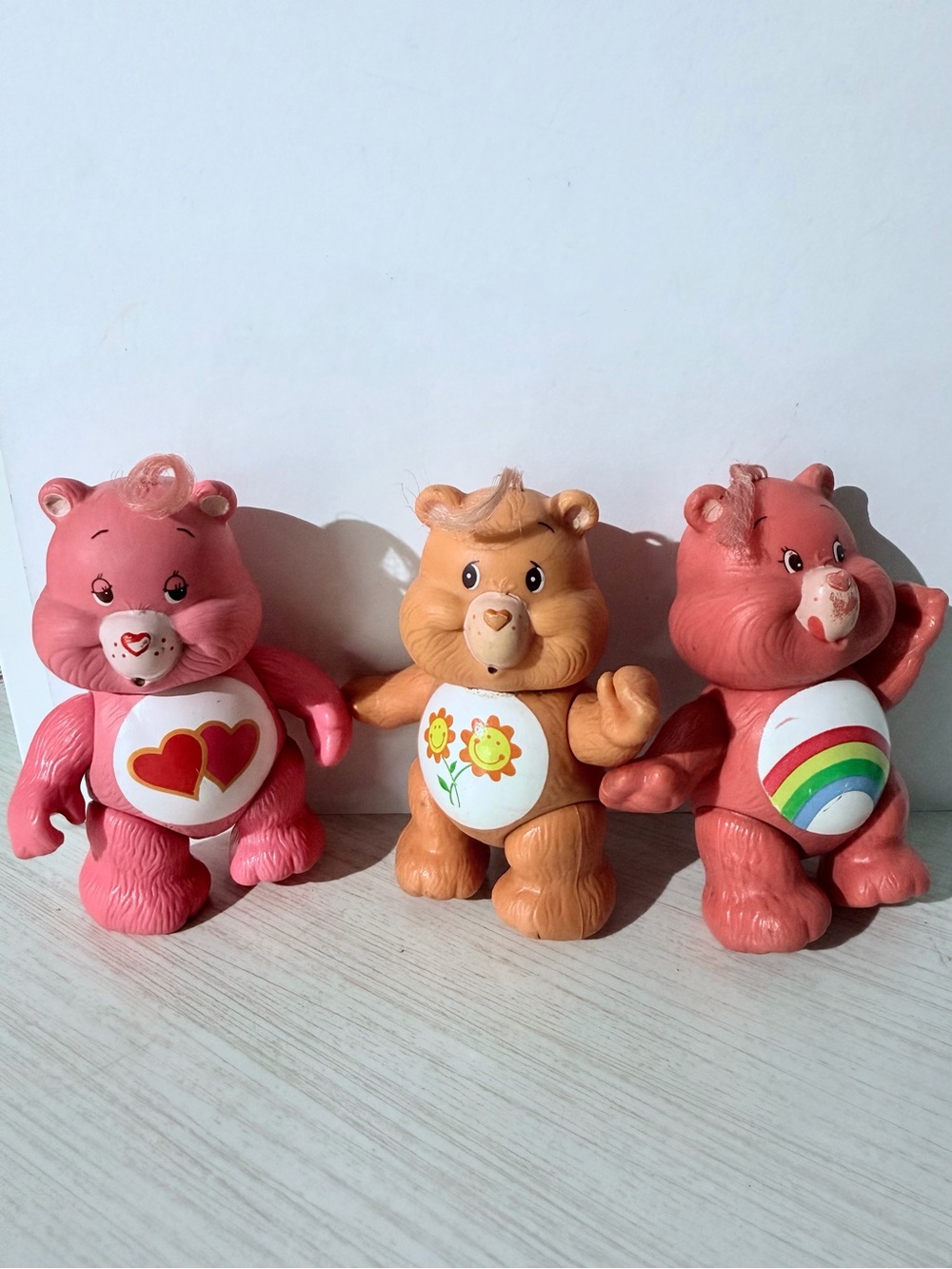 Vintage Lot 3 Care Bears PVC Figure Lot Kenner 1980